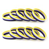 Non-Binary Pride Rubber Wristband (Set Of 3)